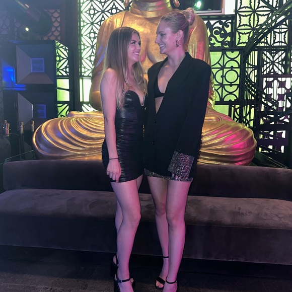 Oh Polly Black Mini Dress with Rhinestone Accents - Picture 5 of 5